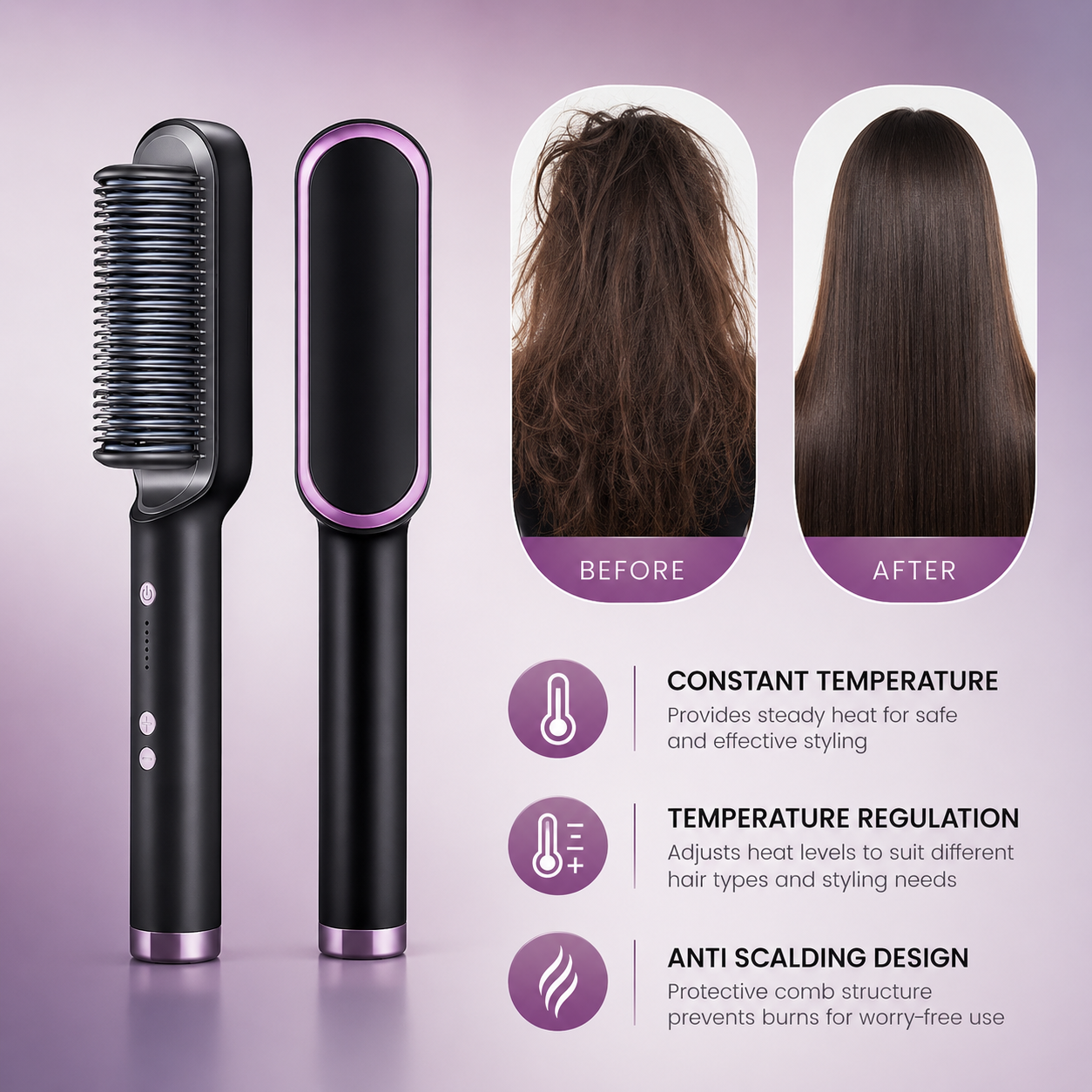Hair Straightener Brush