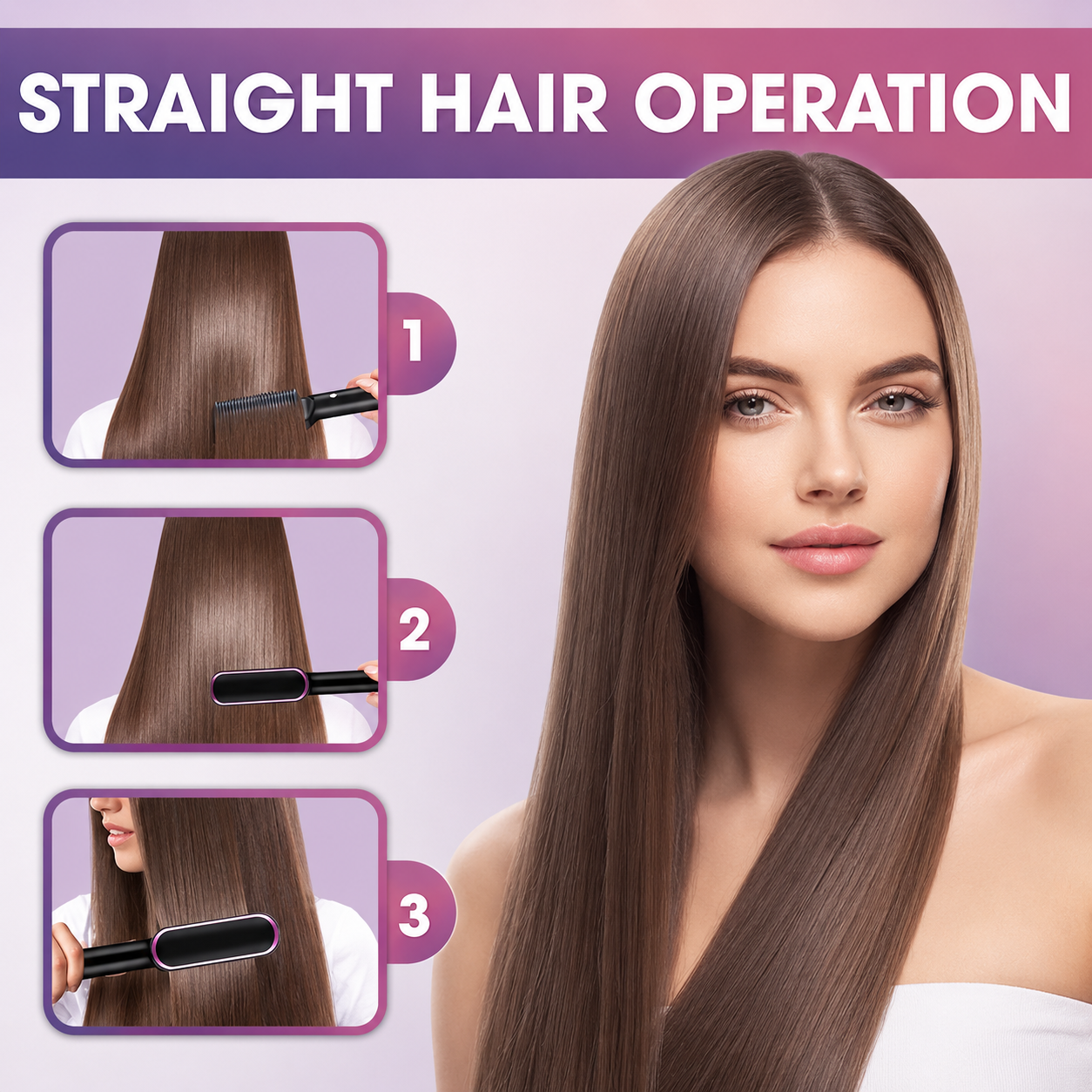 Hair Straightener Brush